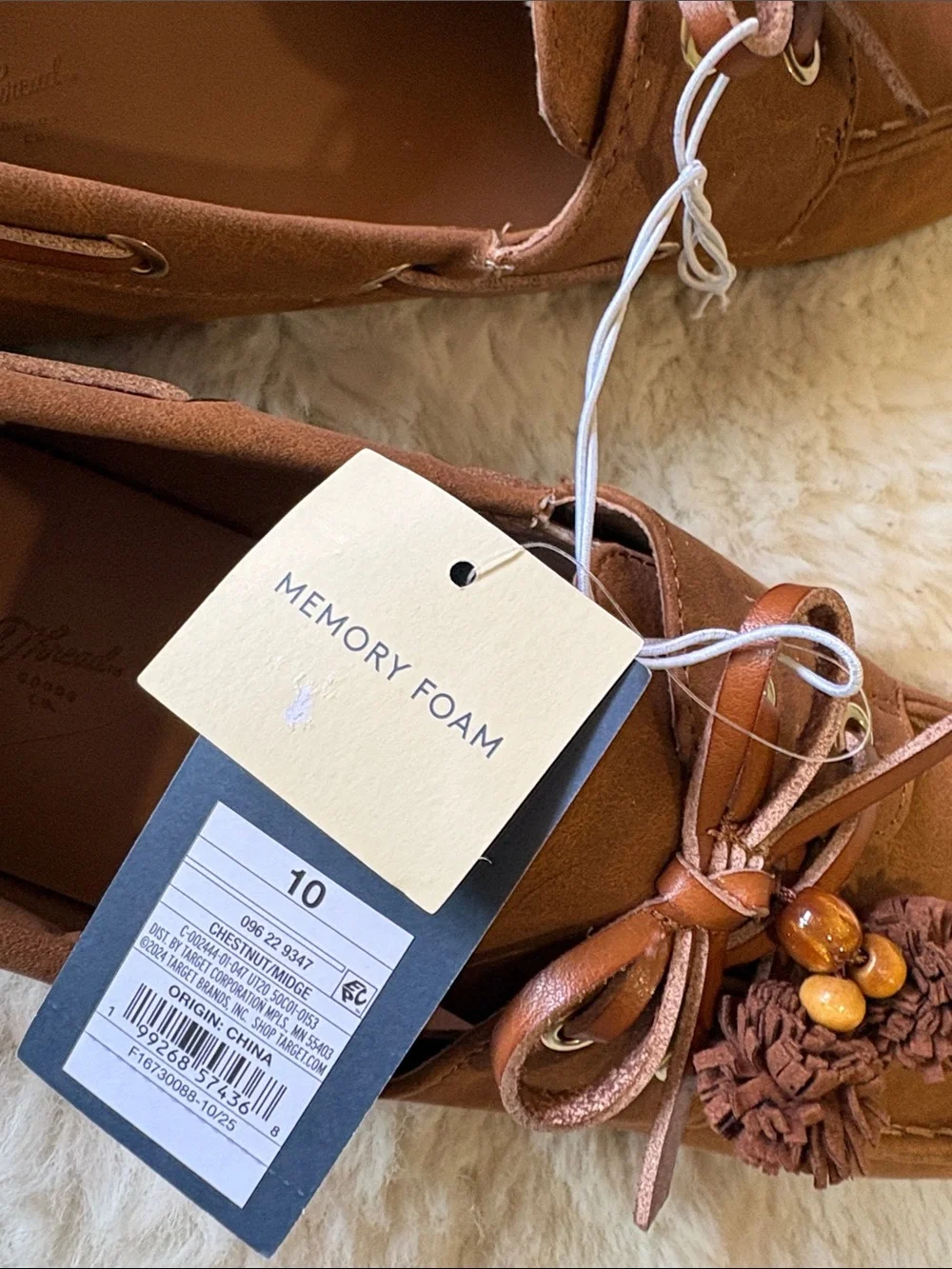 Universal Thread Men's Brown Tassel Boat Shoes
